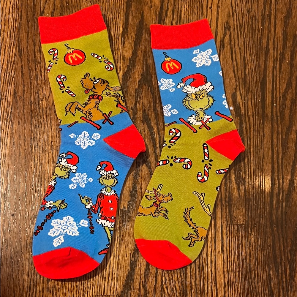 Dr. Seuss Grinch Holiday Socks - Red, Blue, Green
